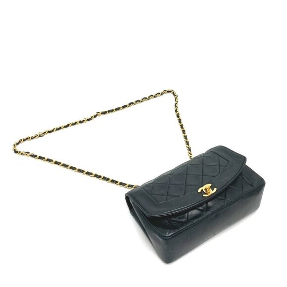 CHANEL CC Diana 22 Single chain Shoulder Bag Lambskin Leather Black/GoldHardware - Picture 9 of 13